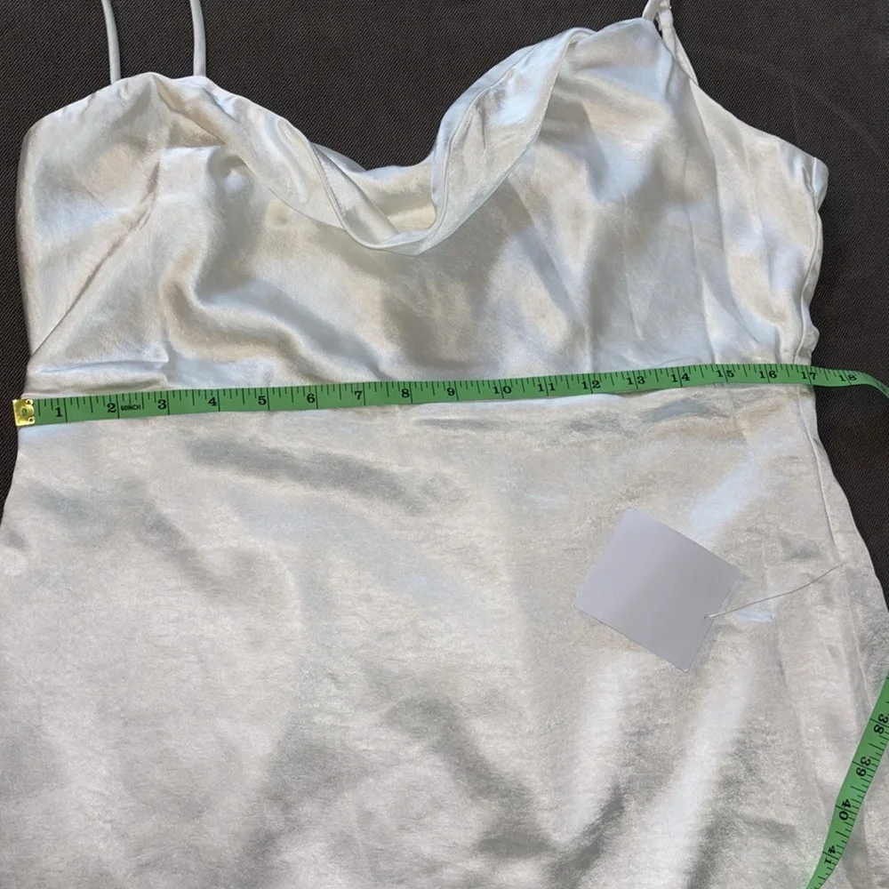 Lulus Wedding dress size XL Allure ivory satin Backless Cowl Neck. - Picture 14 of 16